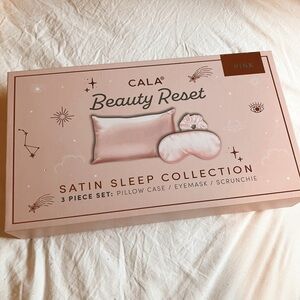 NWOT Cala Beauty Reset Pink Satin Sleep Collection 3 Piece Set